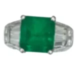 Pt･Pm900 エメラルド・ダイヤモンド リング 2.3 ct D0.54 ct