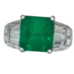 Pt･Pm900 エメラルド・ダイヤモンド リング 2.3 ct D0.54 ct