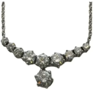 Pt850/Pt900 ダイヤモンド ネックレス1.543 ct 3.849 ct