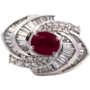 K14WG ルビー・ダイヤモンド ピアス/イヤリング 1.58・D1.4 ct