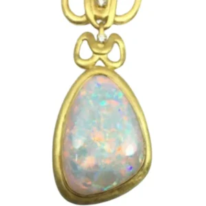 K18 オパール・ダイヤモンド ネックレス/ペンダントトップ 23.48 ct 0.15 ct