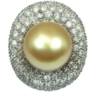 K18 パール・ダイヤモンド リング D2.24 ct