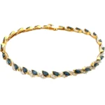 K18 サファイア・ダイヤモンド ブレスレット S3.9・D0.3ct