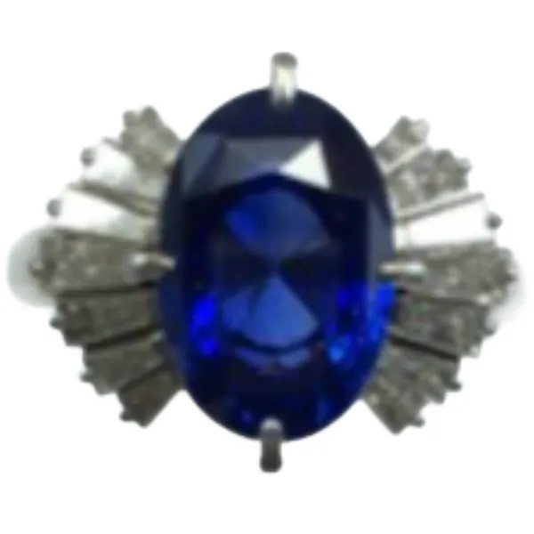 PM999 非加熱サファイア・ダイヤモンド リング 8.11 ct 0.92 ct