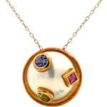 タサキ K18 多色石 ネックレス/ペンダントトップ