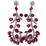 K18 ルビー ・ダイヤモンド ピアス R10.43・D1.25 ct