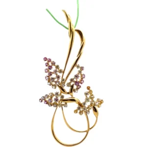 K18 サファイア ブローチ 6.66ct