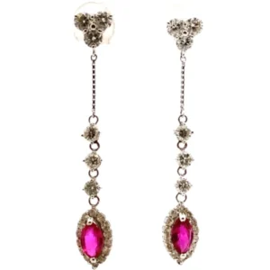 K18WG ルビー・ダイヤモンド ピアス/イヤリング 0.485・0.23・0.36・0.64・0.66・0.5ct