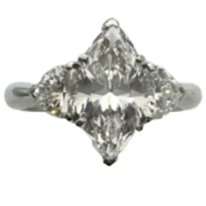 Pt900 ダイヤモンド リング 2.212 ct 1.06 ct