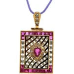 K18 ルビー・ダイヤモンド ネックレス/ペンダントトップ C0.49・R1.62・D0.93ct