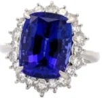 Pt･Pm900 タンザナイト・ダイヤモンド リング Z15.42 ct D1.64 ct