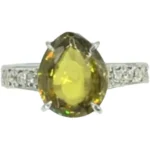 K18 スフェーン・ダイヤモンド リング 4.677 ct D0.20 ct