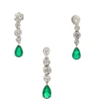 K18・18K エメラルド・ダイヤ 0.935・0.825・0.78・0.52・0.3・0.3ct