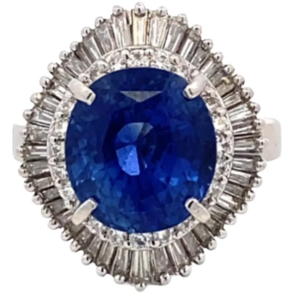 Pt900 サファイヤ・ダイヤモンド リング S6.58・D1.20ct