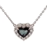 Pt850Pt900 ブラジル産アレキサンドライト・ダイヤモンド ネックレス 1.37 ct 1.01 ct