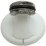 Pt900 オニキス・ダイヤモンド リング D0.4 ct