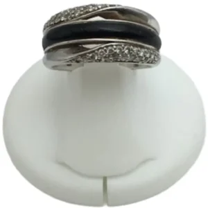 Pt900 オニキス・ダイヤモンド リング D0.4 ct