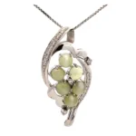 Pt850・Pt900 キャッツアイ・ダイヤモンド 4.95・D0.21ct