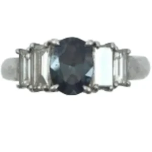 Pt･Pm900 アレキサンドライト・ダイヤモンド リング 1.01 ct D0.74 ct