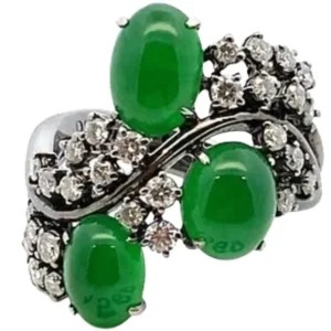 K18 翡翠・ダイヤモンド D0.72ct