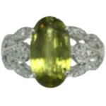 Pt･Pm900 スフェーン・ダイヤモンド リング SF3.15 ct D0.15 ct