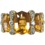 K18 シトリン・ダイヤモンド リング 5.56・D0.25 ct