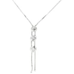 タサキ K18WG ダイヤモンド ネックレス/ペンダントトップ 0.300・0.258・0.247ct