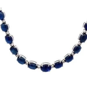 K18 サファイア・ダイヤモンド ネックレス S58.0・D0.77 ct