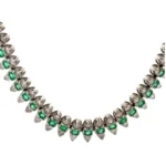 K18WG エメラルド・ダイヤモンド ネックレス D6.70・2.25 ct