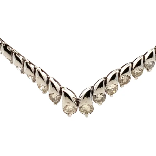 K18WG ダイヤモンド ネックレス/ペンダントトップ 5ct