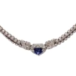 Pt･Pm900 サファイア・ダイヤモンド ネックレス S3.12 ct D2.63 ct