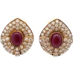 X線結果参照 ルビー・ダイヤモンド ピアス/イヤリング