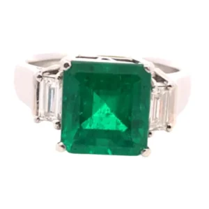 Pt･Pm900 コロンビア産エメラルド・ダイヤモンド リング ctみためct