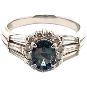 Pt･Pm900 ブラジル産アレキサンドライト・ダイヤモンド 0.95・D0.66ct