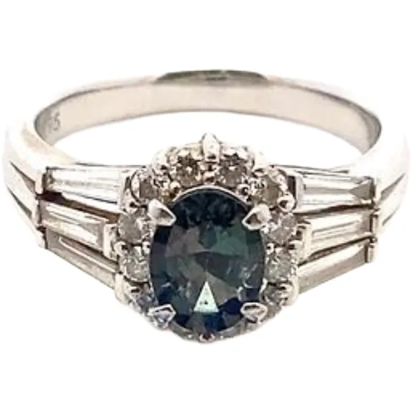 Pt･Pm900 ブラジル産アレキサンドライト・ダイヤモンド 0.95・D0.66ct