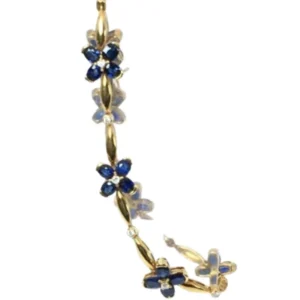 K18 サファイア・ダイヤモンド ブレスレット 8.45・D0.3 ct