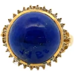 K18 ラピスラズリ・ダイヤモンド リング 0.2ct