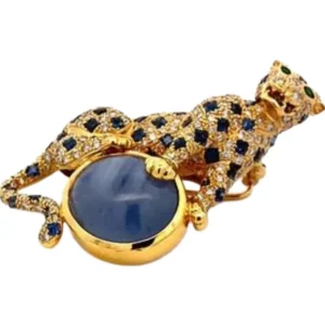 K18 スターサファイア・多色石・ダイヤモンド 24.57・3・3.63ct