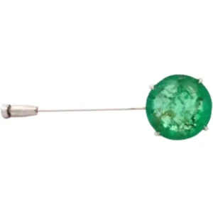 Pt･Pm900 エメラルド ブローチ 14.6 ct