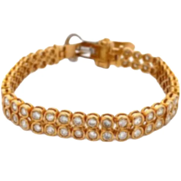 Pt850/K18[Kﾒｲﾝ] ダイヤモンド ブレスレット/バングル 5 ct