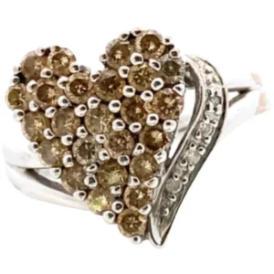 K18WG ダイヤモンド リング 0.85ct