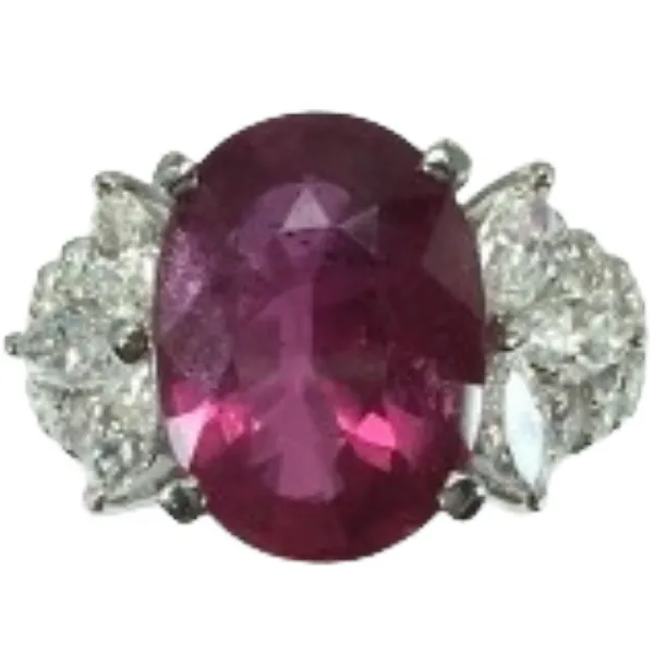 Pt･Pm900 ルビー・ダイヤモンド リング 6.11 ct D1.15 ct