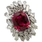 Pt･Pm900 タイ産ルビー・ダイヤモンド リング 2.18・D1.03ct