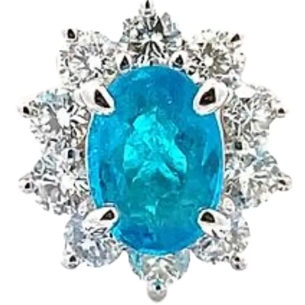 Pt･Pm900 ブラジル産パライバトルマリン・ダイヤモンド P0.64・D0.51ct