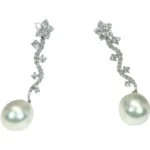 K18 パール・ダイヤモンド ピアス/イヤリング D1.32 ct