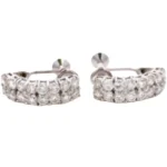 K18WG/K14WG ダイヤモンド ピアス/イヤリング 2.86 ct