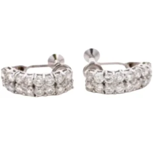 K18WG/K14WG ダイヤモンド ピアス/イヤリング 2.86 ct