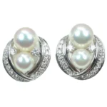 K18 パール・ダイヤモンド ピアス/イヤリング 0.3・0.28 ct