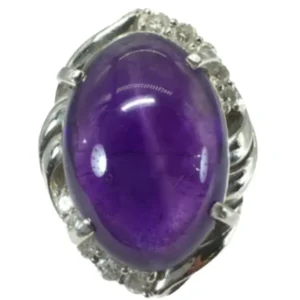 Pt･Pm900 アメシスト・ダイヤモンド リング 9.501 ct D0.47 ct