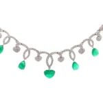 K18 エメラルド・ダイヤモンド ネックレス 5.869 ct 1.692・2.366・2.162・2.053・D2 ct